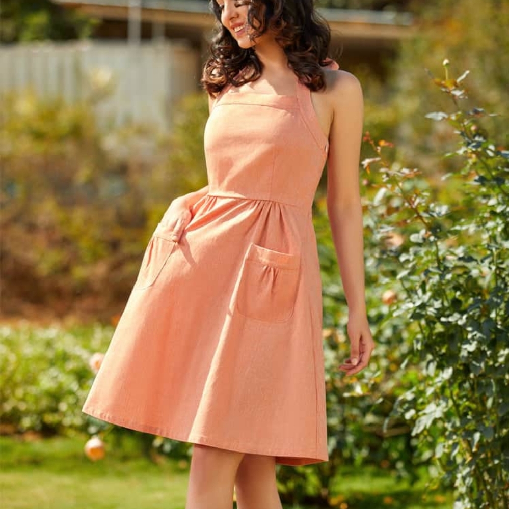 Modcloth Halter Ego Fit and Flare Dress